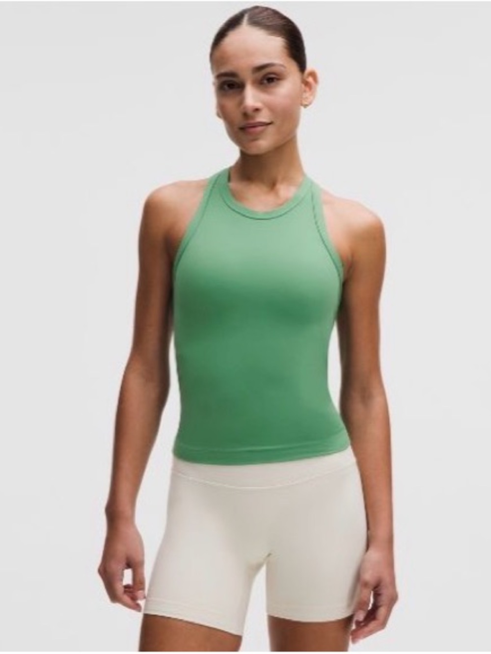 Lululemon Align Waist-Length Racerback Tank Top in Canteen Green